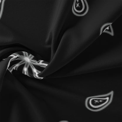 Dreammers Black White Bandana Paisley Duvet Cover Set, Western Boho Soft Bedding Set with Pillowcases