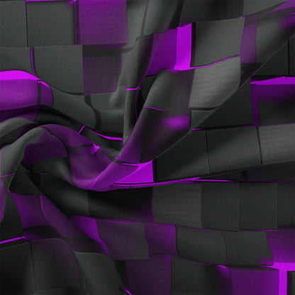 Dreammers 3D Purple Black Geometric Duvet Cover Set, Modern Soft Bedding Set with Pillowcases
