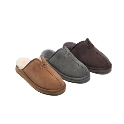 Men's Premium Australian Sheepskin Scuff Slippers