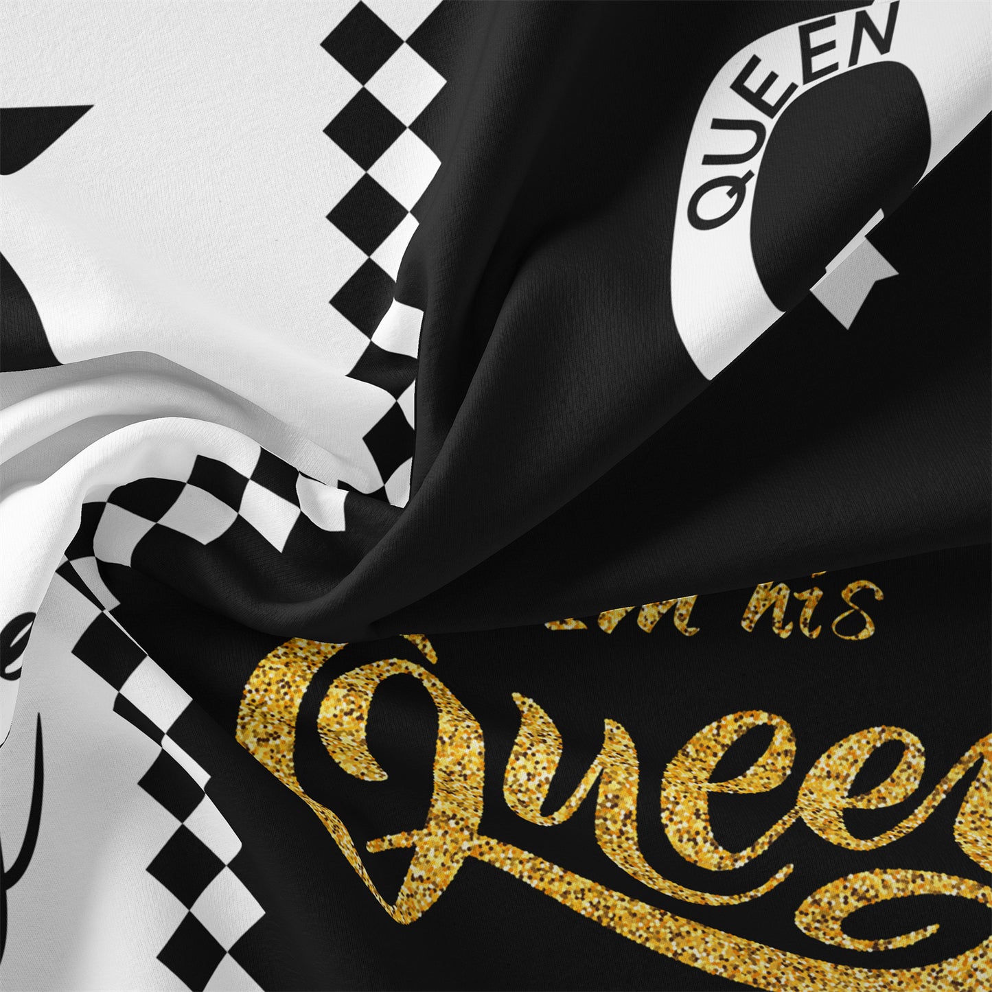 Dreammers King Queen Black White Glitter Couple Duvet Cover Set, Romantic Luxury Soft Bedding Set with Pillowcases
