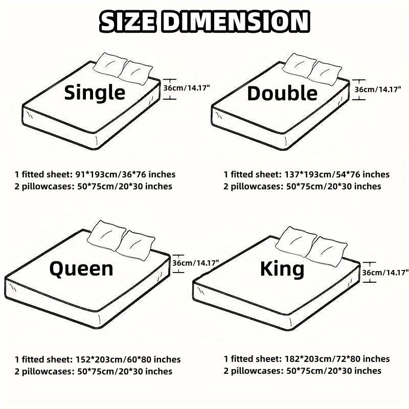 3D Purple Lightning Fitted Sheet Set, Gamer Thunderbolt Soft Bed Sheet with Pillowcases