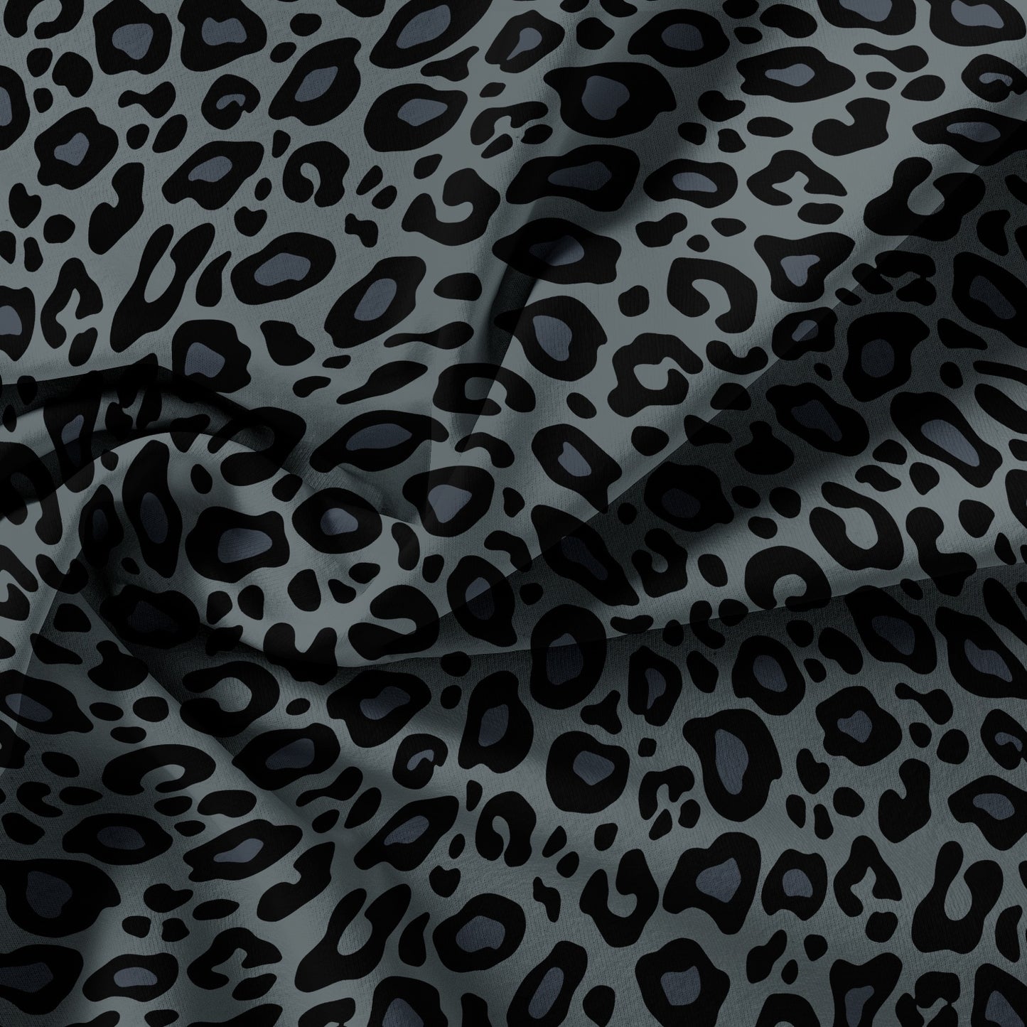 Dreammers 3D Gradient Black Leopard Print Duvet Cover Set, Luxury Animal Print Soft Bedding Set with Pillowcases