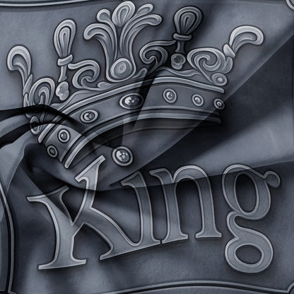 Dreammers 3D King Crown Duvet Cover Set, Luxury Soft Bedding Set with Pillowcases for Men
