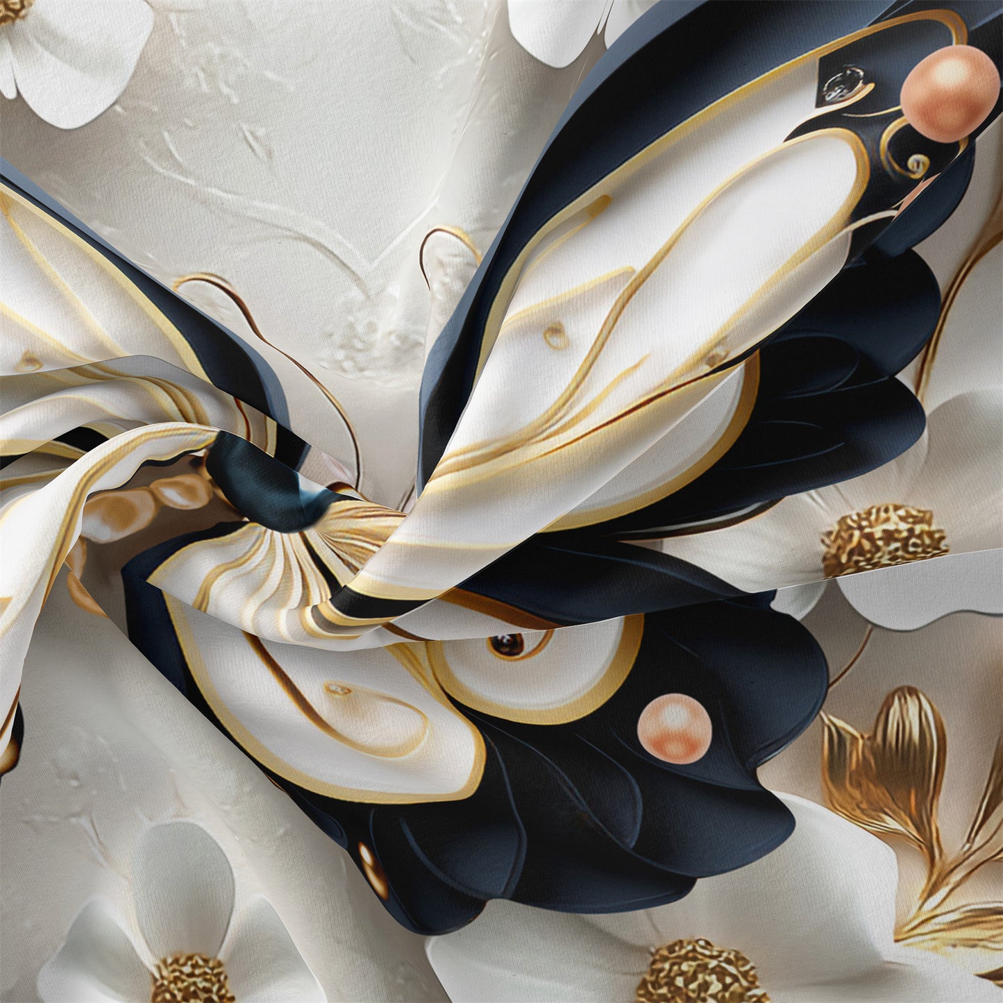 Dreammers Luxury Black Gold Butterfly Floral Duvet Cover Set, Elegant Soft Bedding Set with Pillowcases