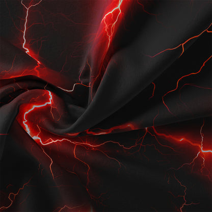 Dreammers 3D Red Lightning Duvet Cover Set, Cool Storm Soft Bedding Set with Pillowcases