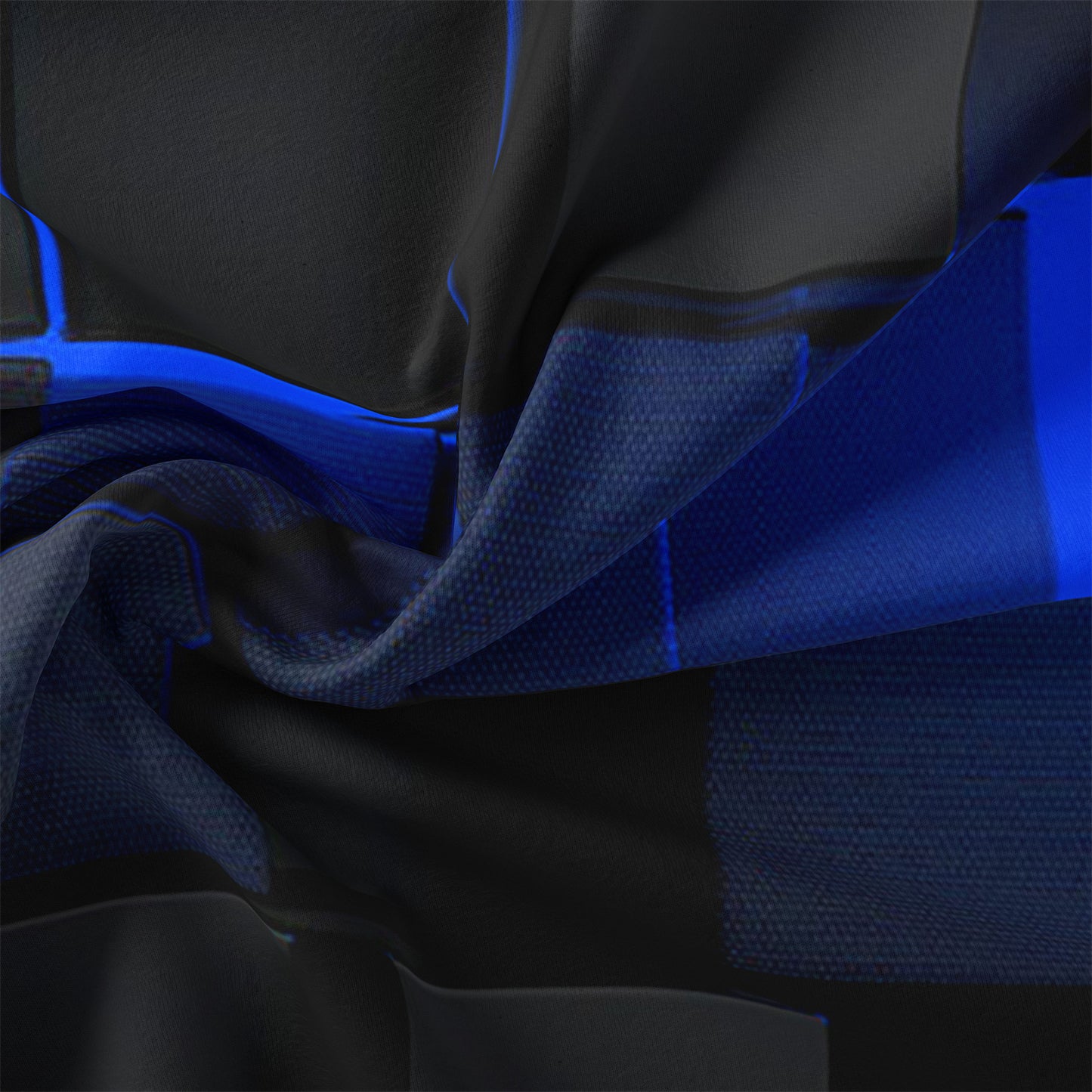 3Pcs Dreammers 3D Blue Black Geometric Duvet Cover Set, Modern Soft Bedding Set with Pillowcases