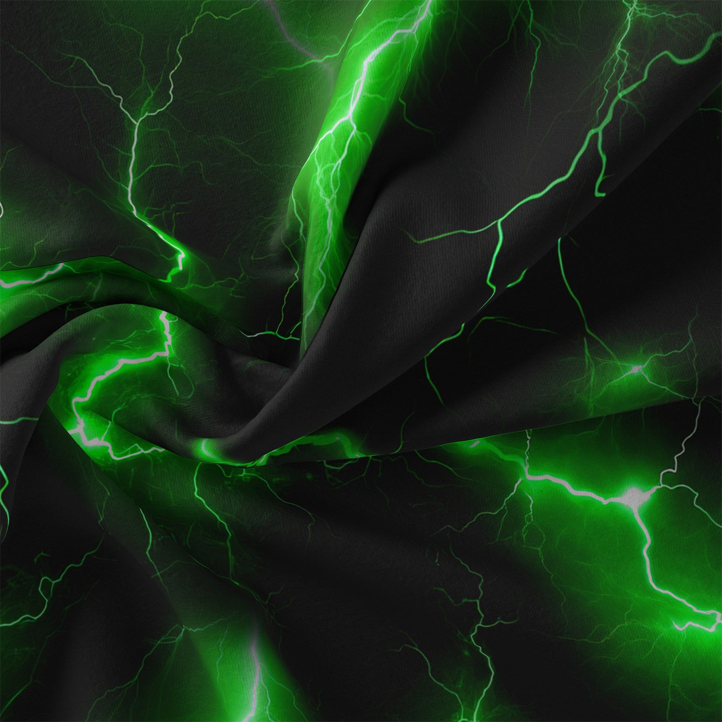 Dreammers 3D Green Lightning Duvet Cover Set, Cool Storm Soft Bedding Set with Pillowcases