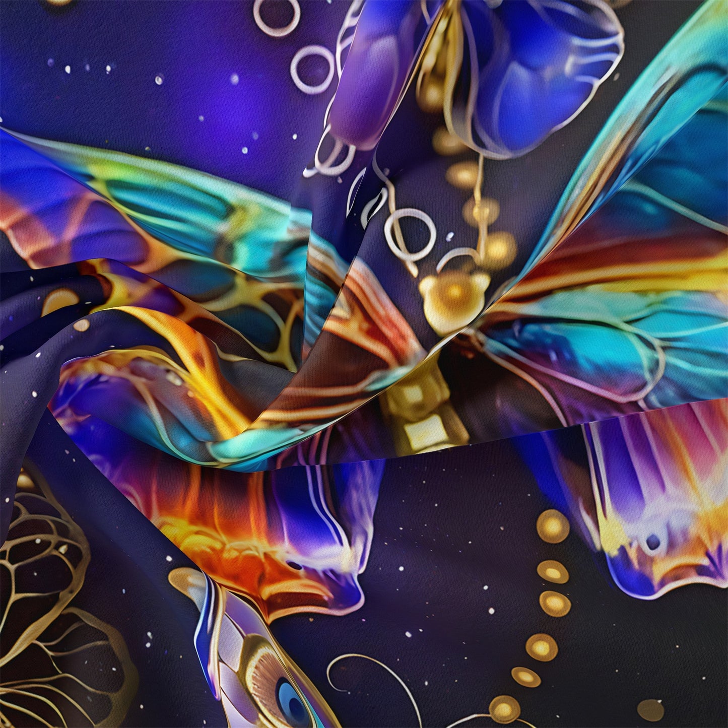 Dreammers 3D Galaxy Colorful Butterfly Duvet Cover Set, Mystical Soft Bedding Set with Pillowcases